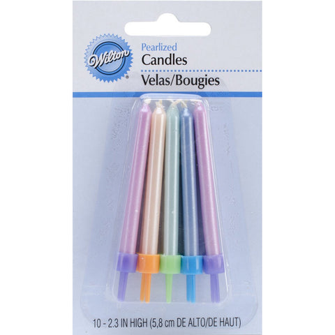 WILTON - Pearlized Candles Multicolor 2.5-Inch