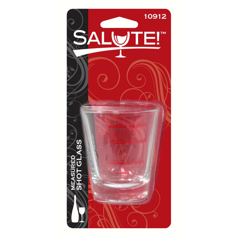SALUTE! - Measured Shot Glass, Black