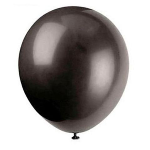 UNIQUE - 9" Latex Black Balloons