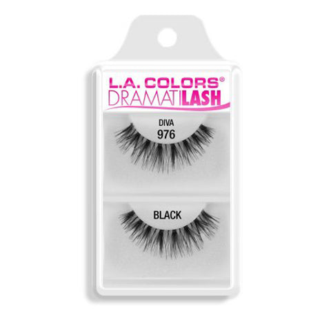 L.A. COLORS - Dramatilash Dainty False Eyelashes Black, Diva 976