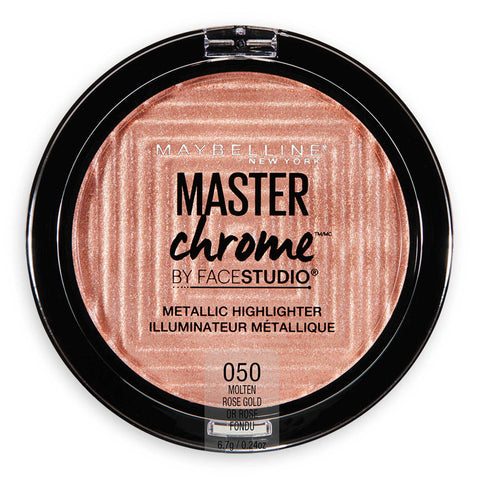 MAYBELLINE - Master Chrome Metallic Face Highlighter, Molten Rose Gold Bronzing Powder