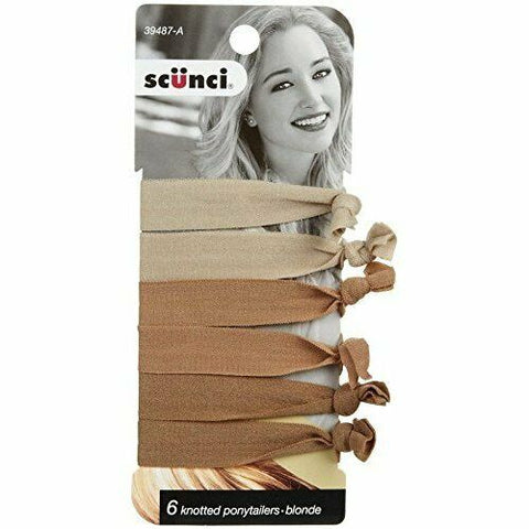 SCUNCI Knot Ponytailers Blonde