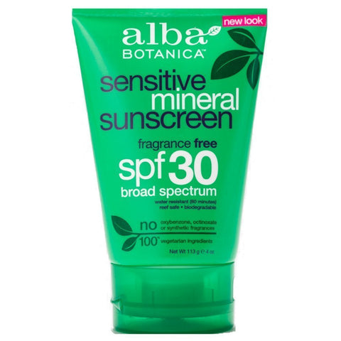 ALBA BOTANICA - Sensitive Mineral Sunscreen Fragrance Free, SPF 30
