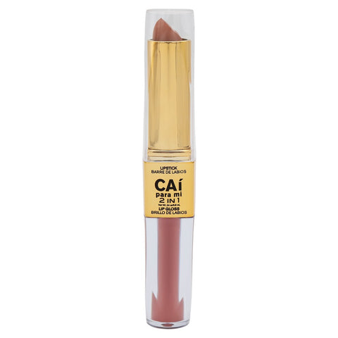 CAI PARA MI - 2-in-1 Lipstick and Lip Gloss Bare It All