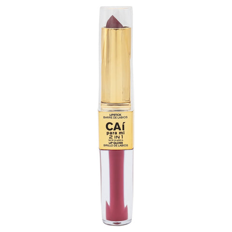 CAI PARA MI - 2-in-1 Lipstick and Lip Gloss Berry Tart