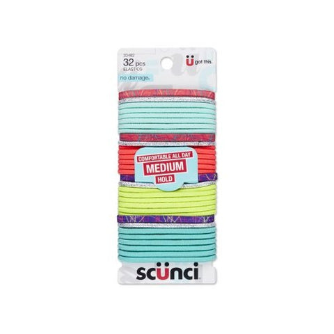 SCUNCI - No Damage Bright Neon Elastics Multicolor