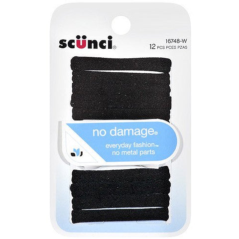 SCUNCI - No Damage Large Hair Ties Black