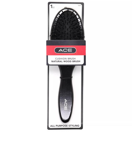 GOODY - Ace Natural Wood Cushion Hair Brush Black