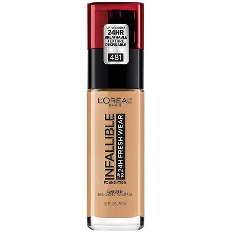 L'OREAL - Infallible 24 Hour Fresh Wear Foundation Lightweight Cool Sand 481