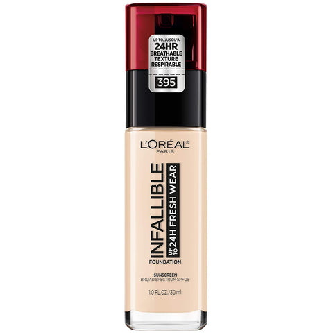 L'OREAL - Infallible 24 Hour Fresh Wear Foundation Lightweight Rose Pearl 395