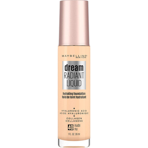 MAYBELLINE - Dream Radiant Liquid Hydrating Foundation Medium Coverage Nude 40