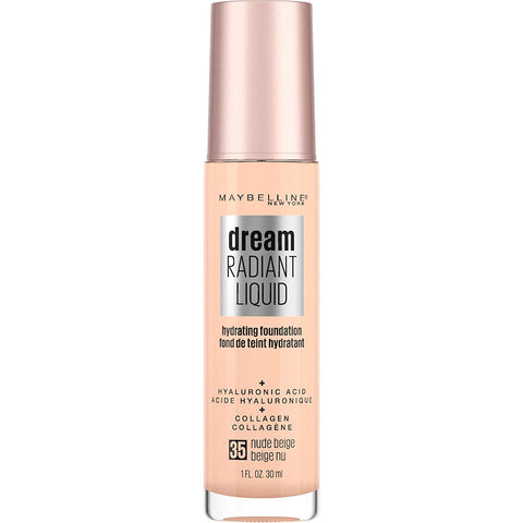 MAYBELLINE - Dream Radiant Liquid Hydrating Foundation Medium Coverage Nude Beige 35