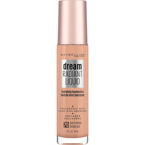 MAYBELLINE - Dream Radiant Liquid Hydrating Foundation Medium Coverage Pure Beige 70