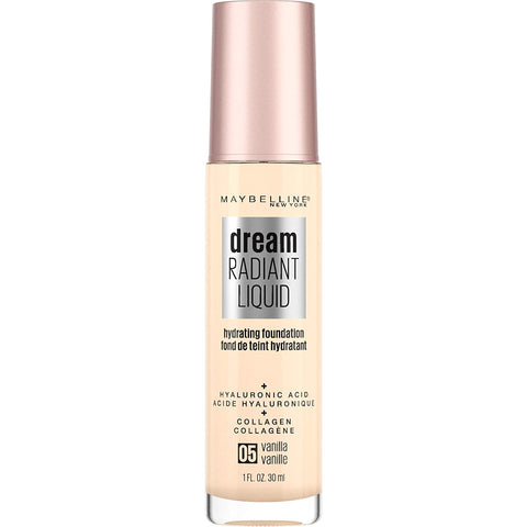 MAYBELLINE - Dream Radiant Liquid Hydrating Foundation Medium Coverage Vanilla 05