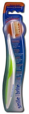 Smile Brite Replaceable Head Natural Toothbrush V Wave X Soft