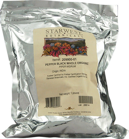 Starwest Botanicals Organic Pepper Black Whole