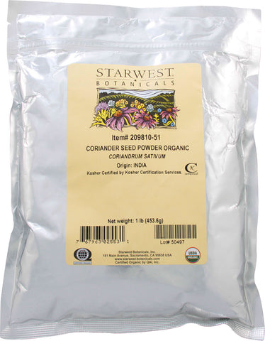 Starwest Botanicals - Coriander Seed Powder Organic