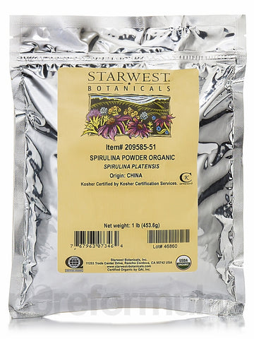 Starwest Botanicals Organic Spirulina Powder