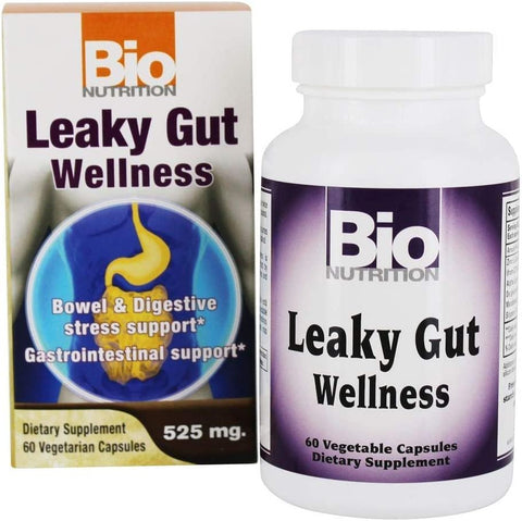 BIO NUTRITION - Leaky Gut Wellness Bowel & Digestive Stress Support 525mg - 60 Vegetarian Capsules