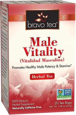 BRAVO TEAS - Male Vitality Herbal Tea - 20 Tea Bags