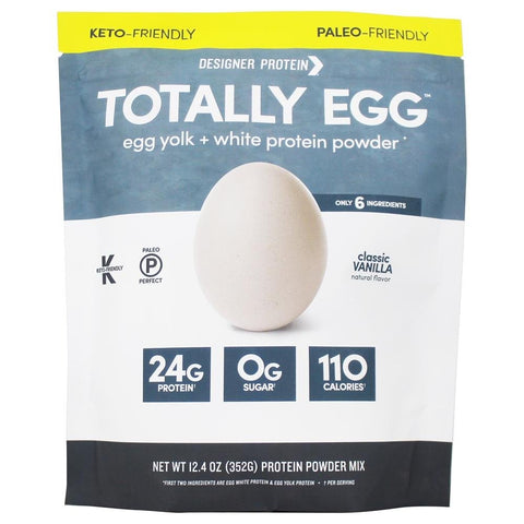 TOTALLY EGG - Egg White & Yolk Protein Powder Classic Vanilla - 12.4 oz. (352 g)